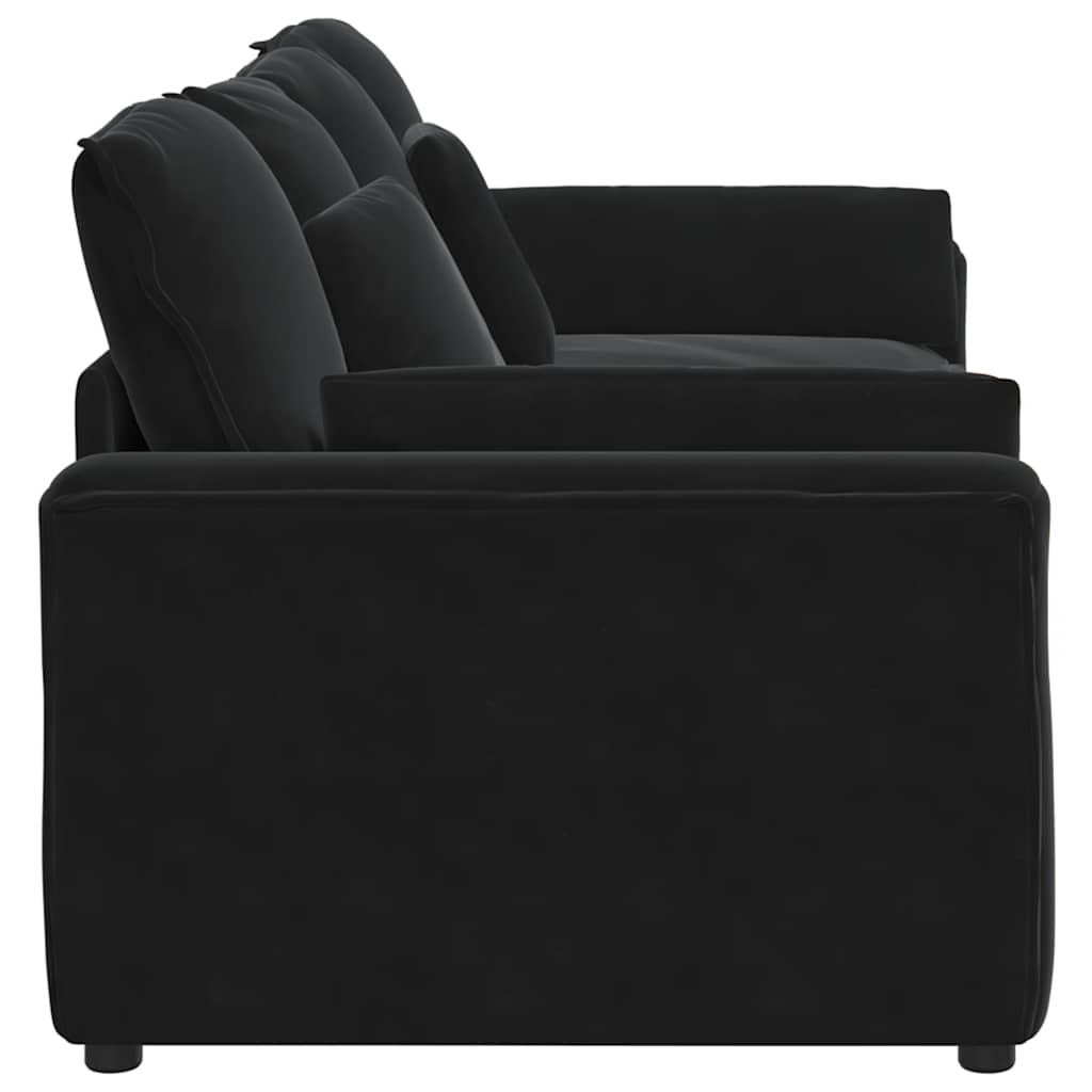 Divano Modulare con Cuscini-Sofa Modulare-Divanetto Nero 753075
