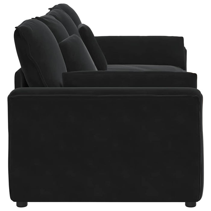 Divano Modulare con Cuscini-Sofa Modulare-Divanetto Nero 753075