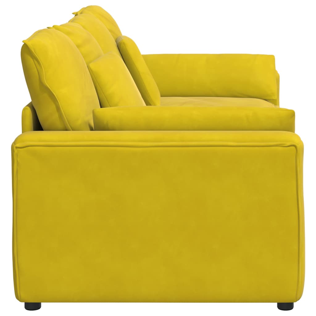 Divano Modulare con Cuscini Giallo 3321135