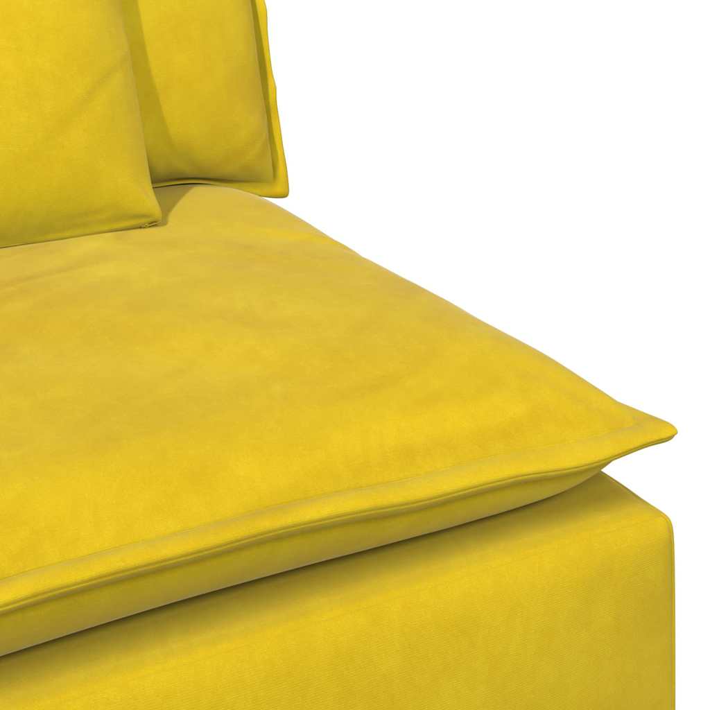 Divano Modulare con Cuscini Giallo 3321135