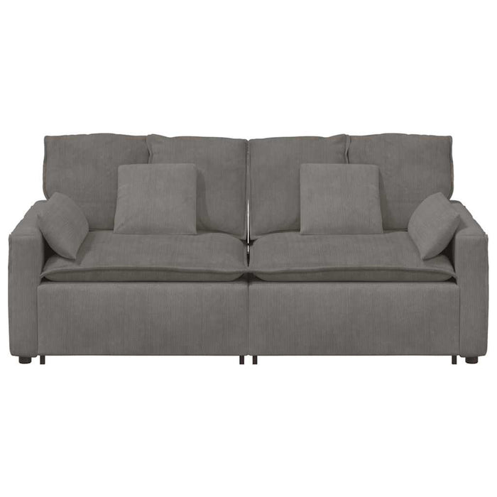 Divano Modulare con Cuscini Grigio Chiaro 3321137