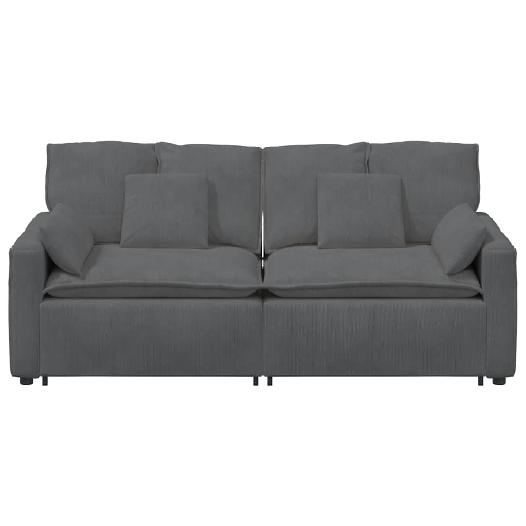 Divano Modulare con Cuscini Grigio Scuro 3321138