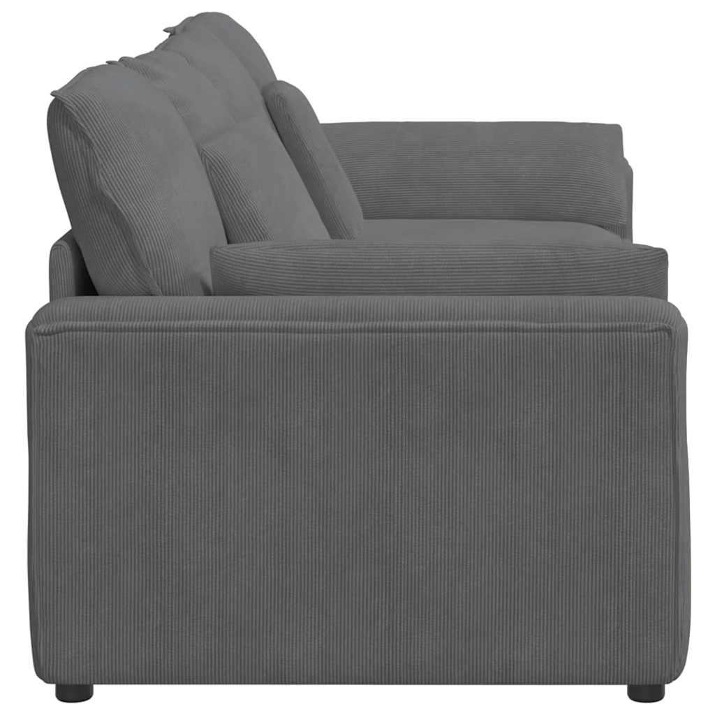 vidaXL Divano Modulare con Cuscini Grigio Scuro