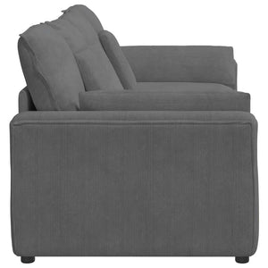 vidaXL Divano Modulare con Cuscini Grigio Scuro