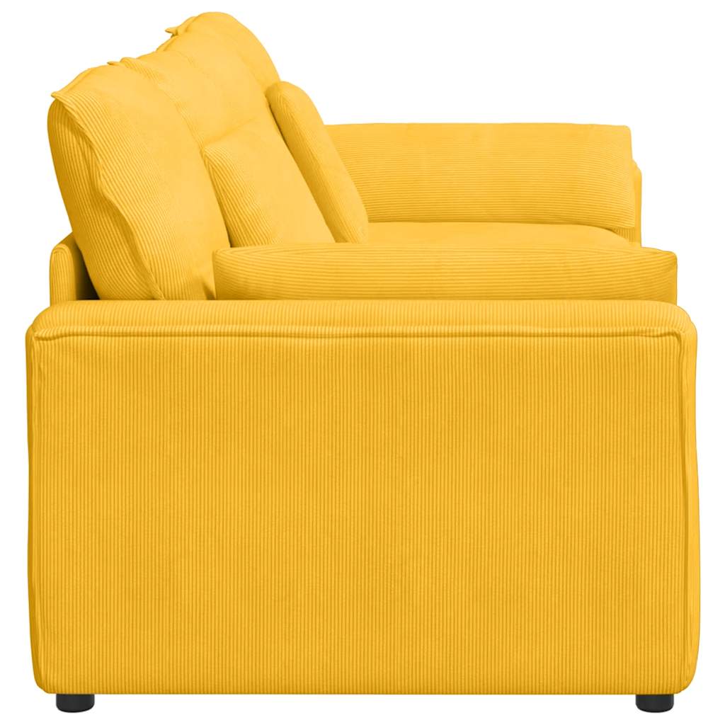 Divano Modulare con Cuscini Giallo Chiaro 3321143