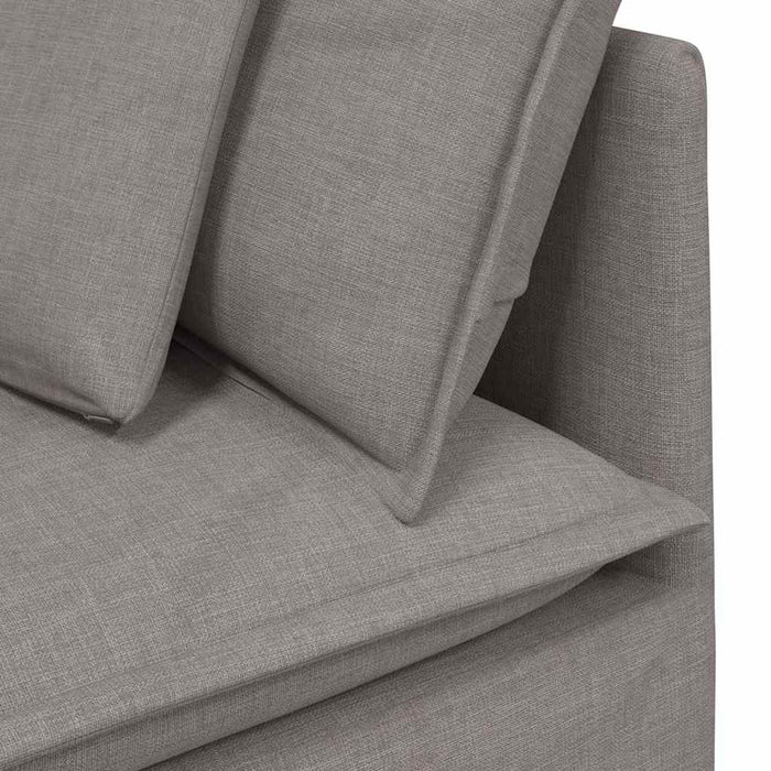 vidaXL Divano Modulare con Cuscini in Tessuto Tortora