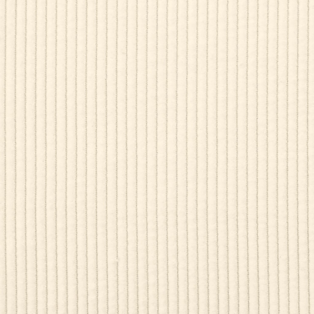 vidaXL Divano Modulare con Poggiapiedi e Cuscini Tessuto a Coste Crema