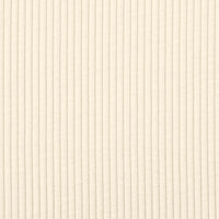 vidaXL Divano Modulare con Poggiapiedi e Cuscini Tessuto a Coste Crema