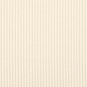 vidaXL Divano Modulare con Poggiapiedi e Cuscini Tessuto a Coste Crema