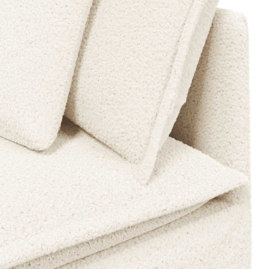 vidaXL Divano Modulare con Poggiapiedi e Cuscini Crema