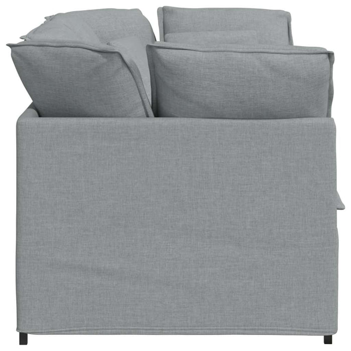 Divano Modulare con Cuscini in Tessuto Grigio Chiaro 3321237