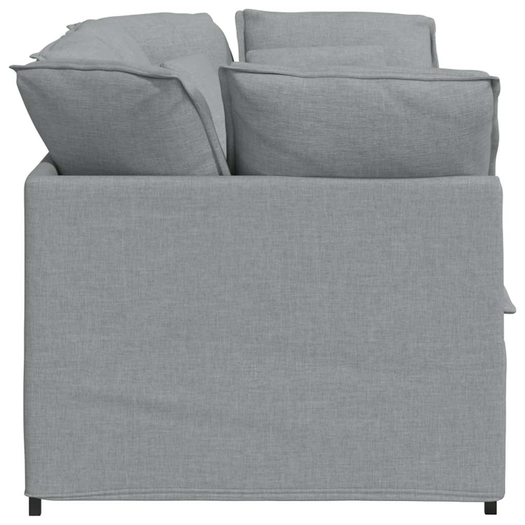 vidaXL Divano Modulare con Cuscini in Tessuto Grigio Chiaro