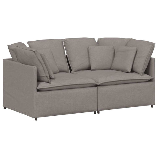 vidaXL Divano Modulare con Cuscini in Tessuto Tortora