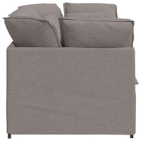 vidaXL Divano Modulare con Cuscini in Tessuto Tortora