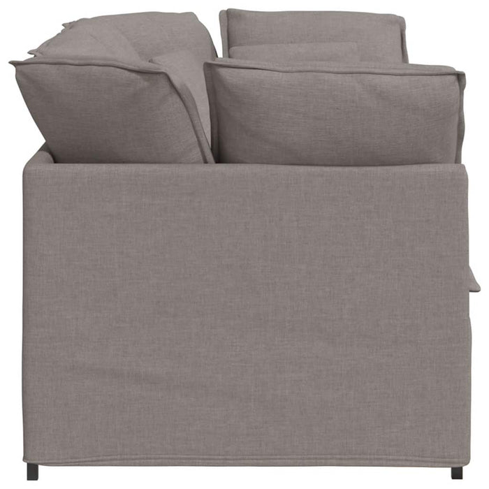 vidaXL Divano Modulare con Cuscini in Tessuto Tortora