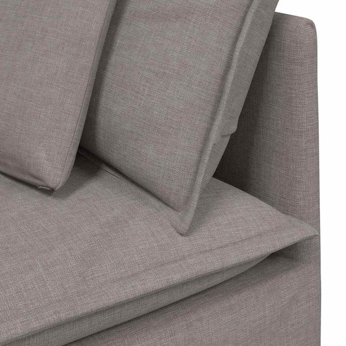 vidaXL Divano Modulare con Cuscini in Tessuto Tortora