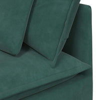 Divano Modulare con Cuscini in Velluto Verde Scuro 3321281