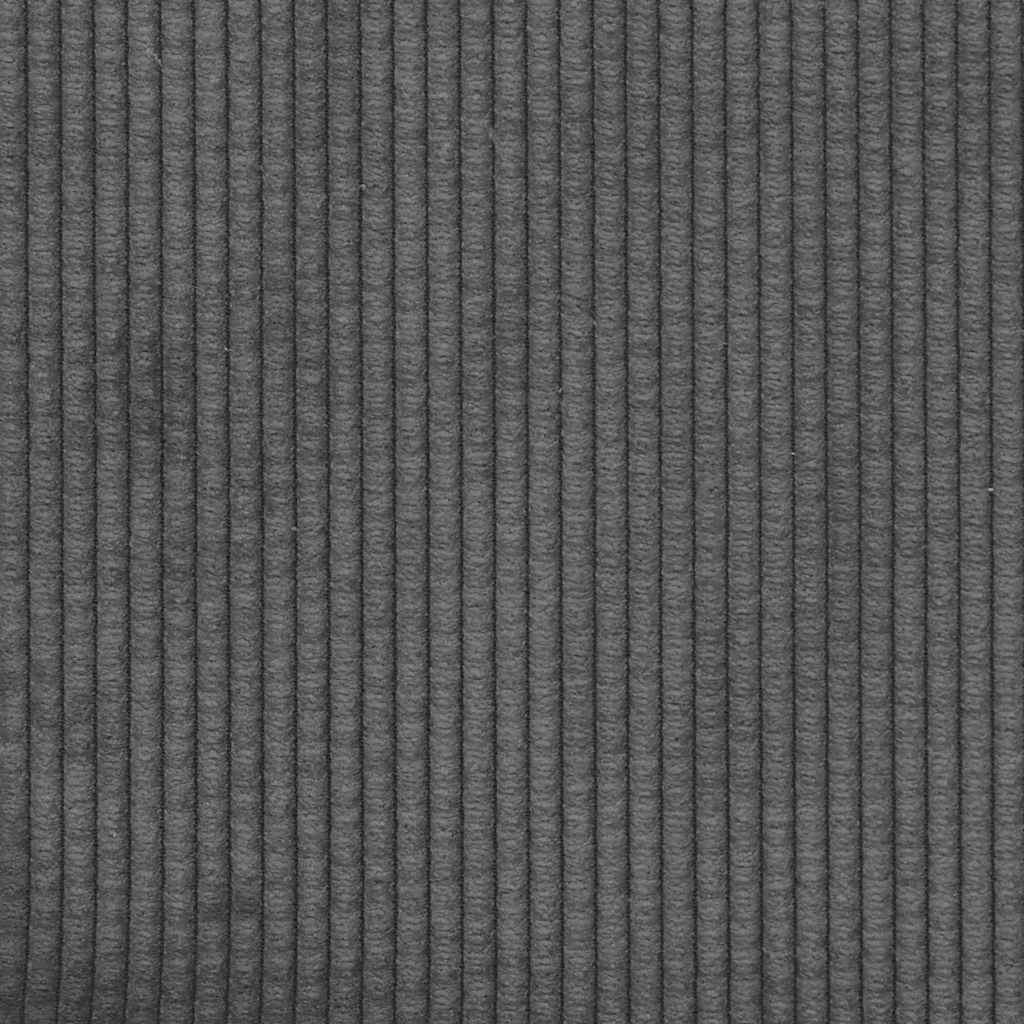 Divano Modulare con Cuscini in Tessuto a Coste Grigio Scuro 3321288