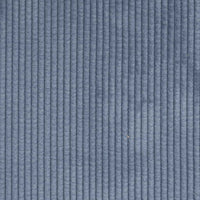 Divano Modulare con Cuscini in Tessuto a Coste Blu 3321290