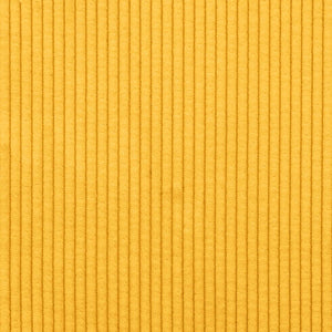 Divano Modulare con Cuscini in Tessuto a Coste Giallo Chiaro