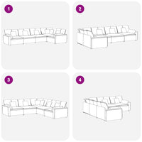 vidaXL Divano Modulare con Cuscini in Velluto Blu