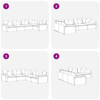 Divano Modulare con Cuscini in Velluto Verde Scuro 3321330