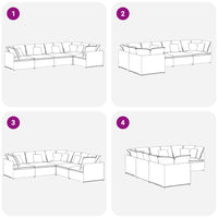 Divano Modulare con Cuscini in Velluto Verde Scuro 3321339
