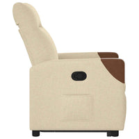 Poltrona Alzapersona Reclinabile Crema in Tessuto 3324010