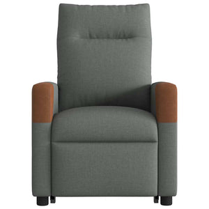 Poltrona Alzapersona Massaggi Elettrica Grigio Scuro Tessuto 3324031