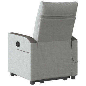 Poltrona Alzapersona Massaggi Elettrica Grigio Nuvola Tessuto 3324072