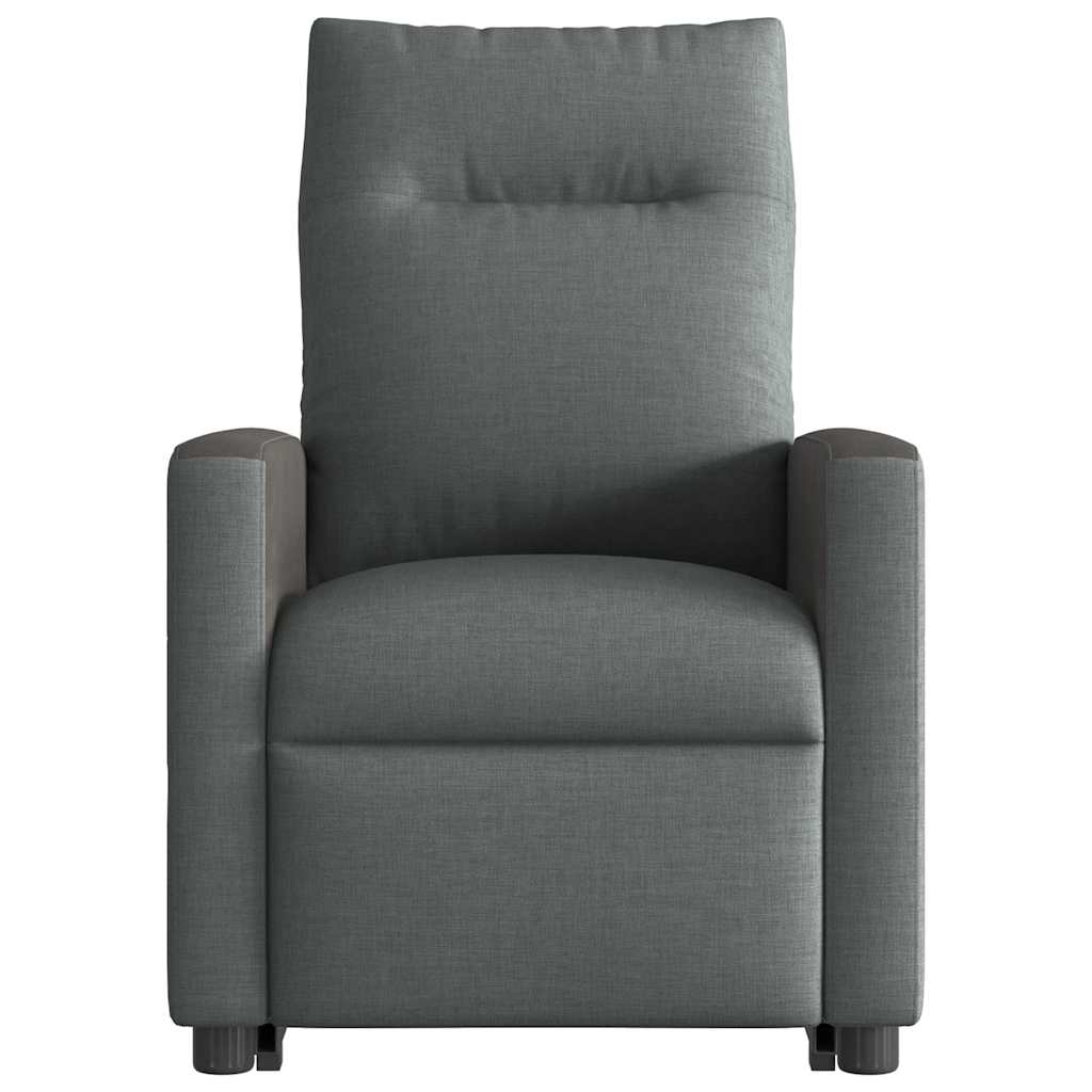 Poltrona Alzapersona Massaggi Elettrica Grigio Scuro Tessuto 3324074