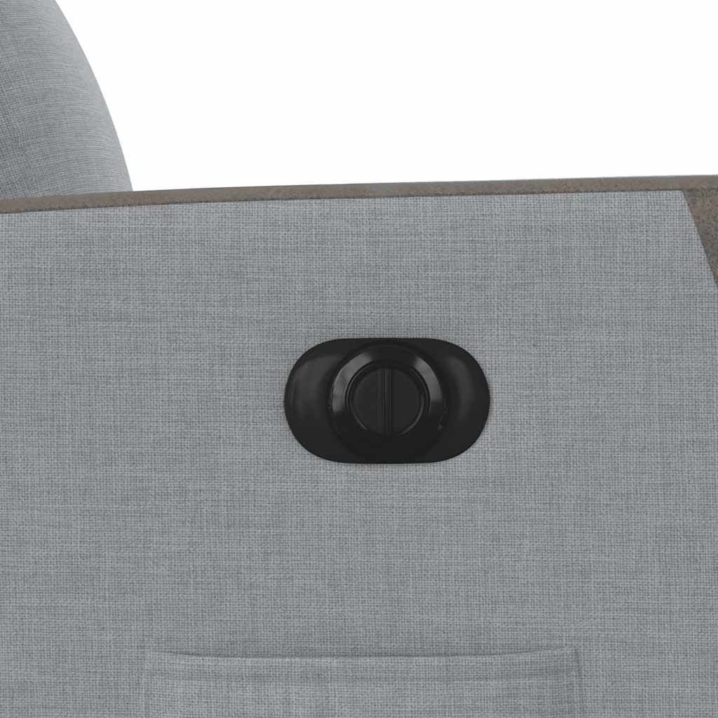 vidaXL Poltrona Elettrica Reclinabile Grigio Chiaro in Tessuto