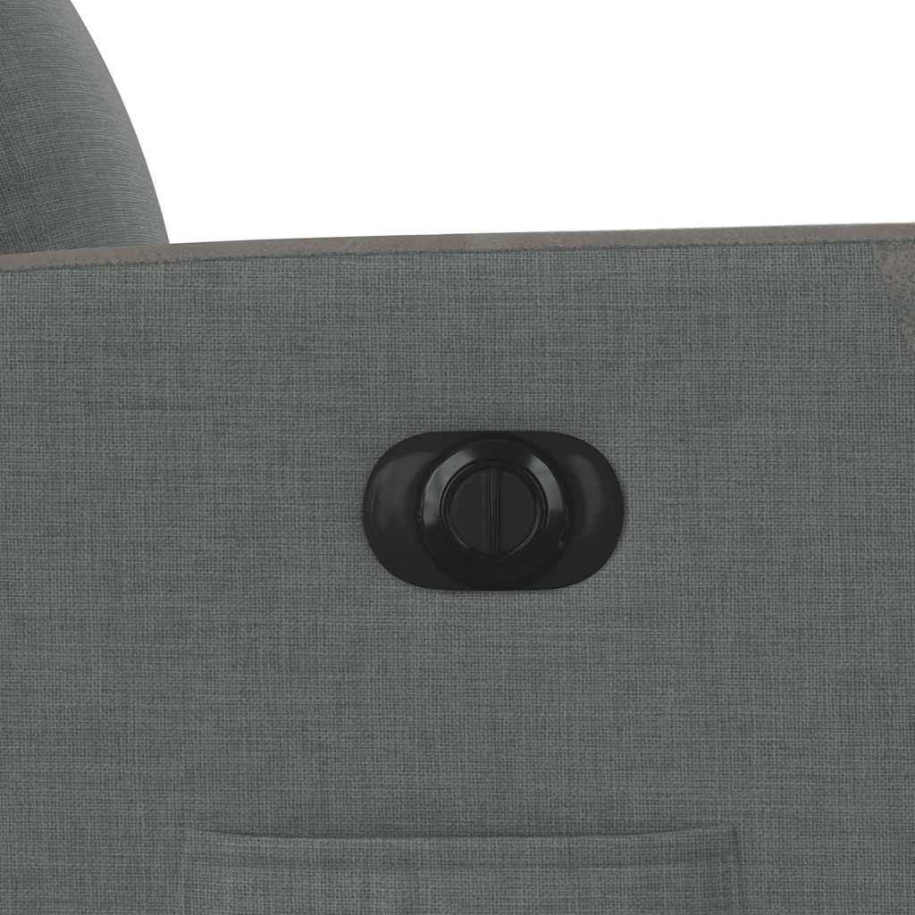 vidaXL Poltrona Elettrica Reclinabile Grigio Scuro in Tessuto