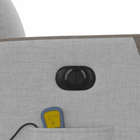 Poltrona Reclinabile Massaggio Elettrica Grigio Nuvola Tessuto 3324084