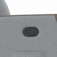 Poltrona Alzapersona Reclinabile Grigio Chiaro in Tessuto 3324090