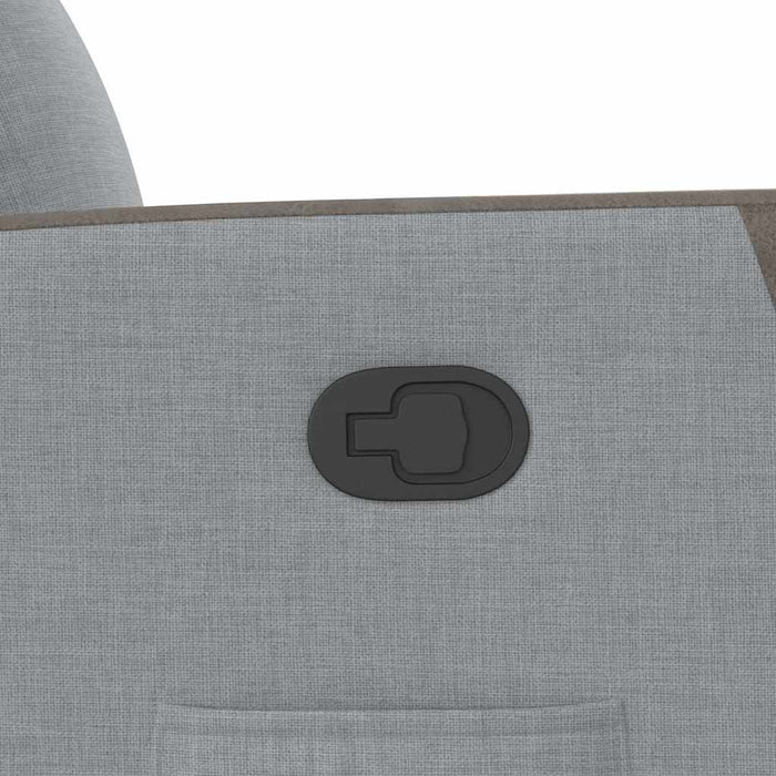 Poltrona Alzapersona Reclinabile Grigio Chiaro in Tessuto 3324090