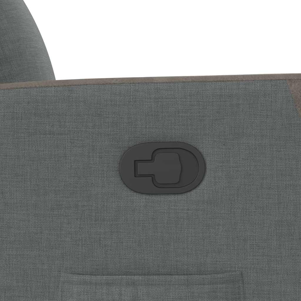 Poltrona Alzapersona Reclinabile Grigio Scuro in Tessuto 3324091