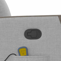 Poltrona Alzapersona Massaggi Reclinabile Grigio Nuvola Tessuto 3324094