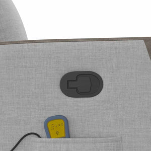 Poltrona Alzapersona Massaggi Reclinabile Grigio Nuvola Tessuto 3324094