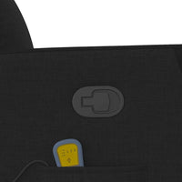 vidaXL Poltrona Alzapersona Massaggiante Reclinabile Nera in Tessuto