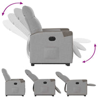 Poltrona Alzapersona Reclinabile Elettrica Grigi Nuvola Tessuto 3324099