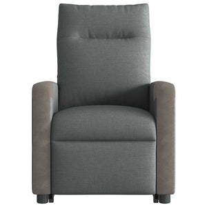 Poltrona Alzapersona Massaggi Elettrica Grigio Scuro Tessuto 3324106