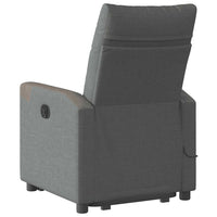 Poltrona Alzapersona Massaggi Elettrica Grigio Scuro Tessuto 3324106