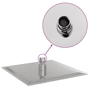 Testa Doccia a Pioggia in Acciaio Inox 304 20x20 cm Quadrata 4103912