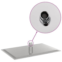 Testa Doccia a Pioggia Acciaio Inox 304 30x20 cm Rettangolare 4103932