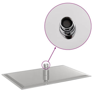 Testa Doccia a Pioggia Acciaio Inox 304 30x20 cm Rettangolare 4103932