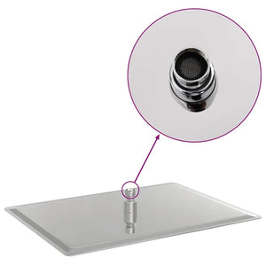 Testa Doccia a Pioggia Acciaio Inox 304 40x30 cm Rettangolare 4103933