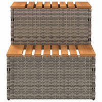 Bordo per Vasca Idromassaggio Grigio Polyrattan&Massello Acacia 4103941