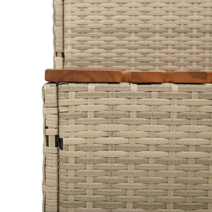 Bordo per Vasca Idromassaggio Beige Polyrattan&Massello Acacia 4103946