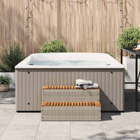 Bordo per Vasca Idromassaggio Grigio Polyrattan&Massello Acacia 4103947